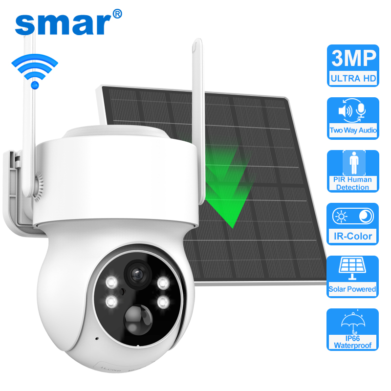 Smart Home Cctv - Smar Solar Panel PTZ IP Camera