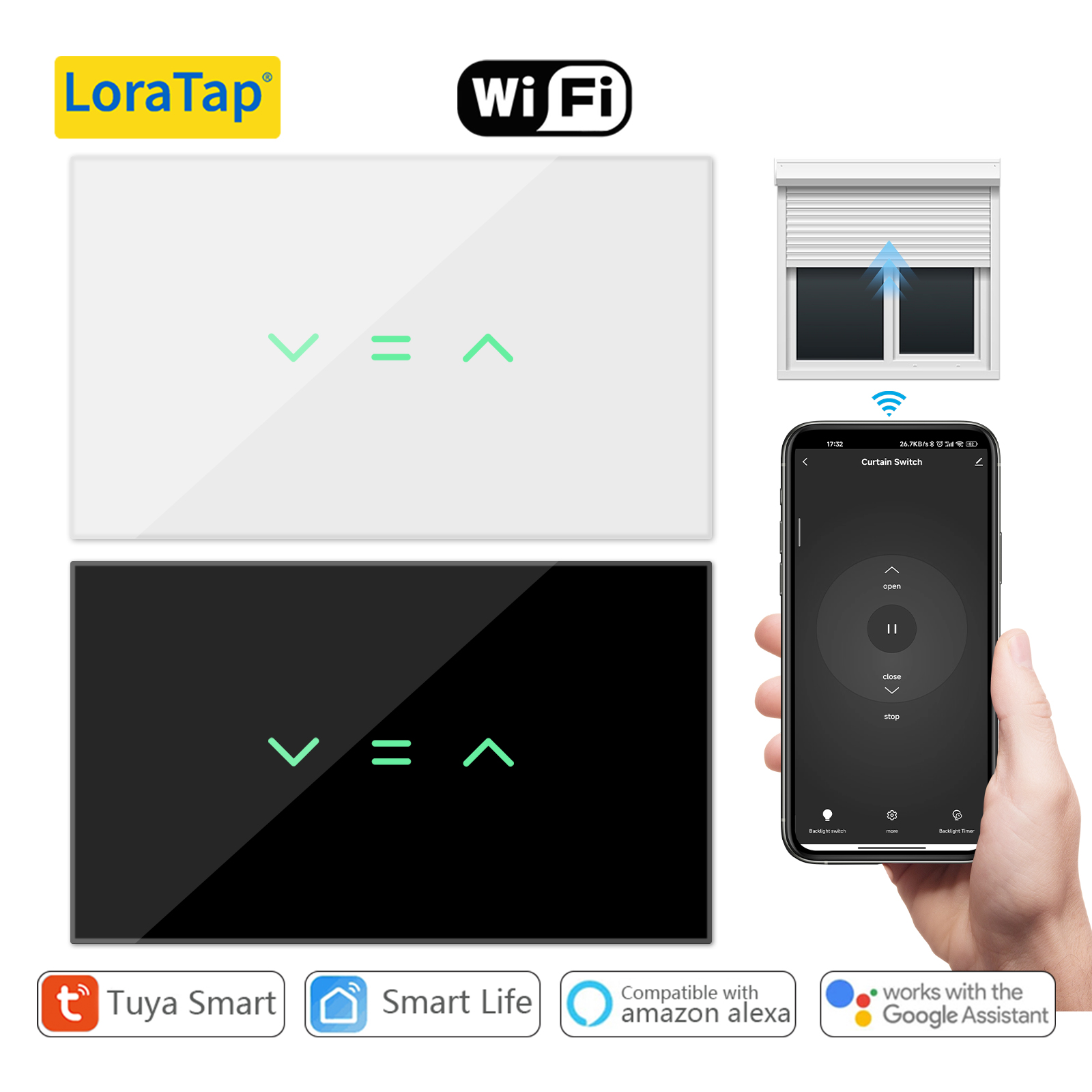 Smart Home Iot - LoraTap US Curtain Blinds Roller Shutter