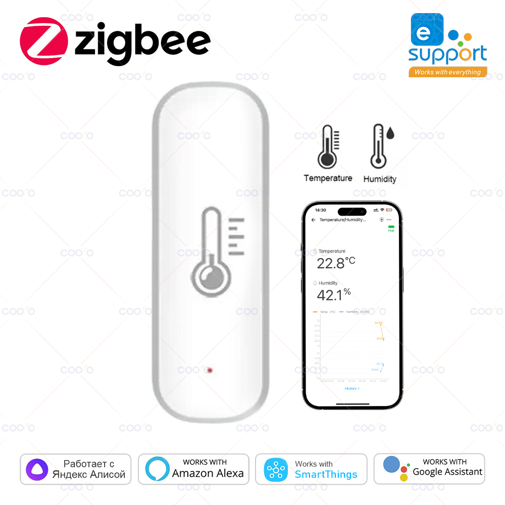 Smart Home Yandex - ZigBee eWeLink Smart Temperature And Humidity