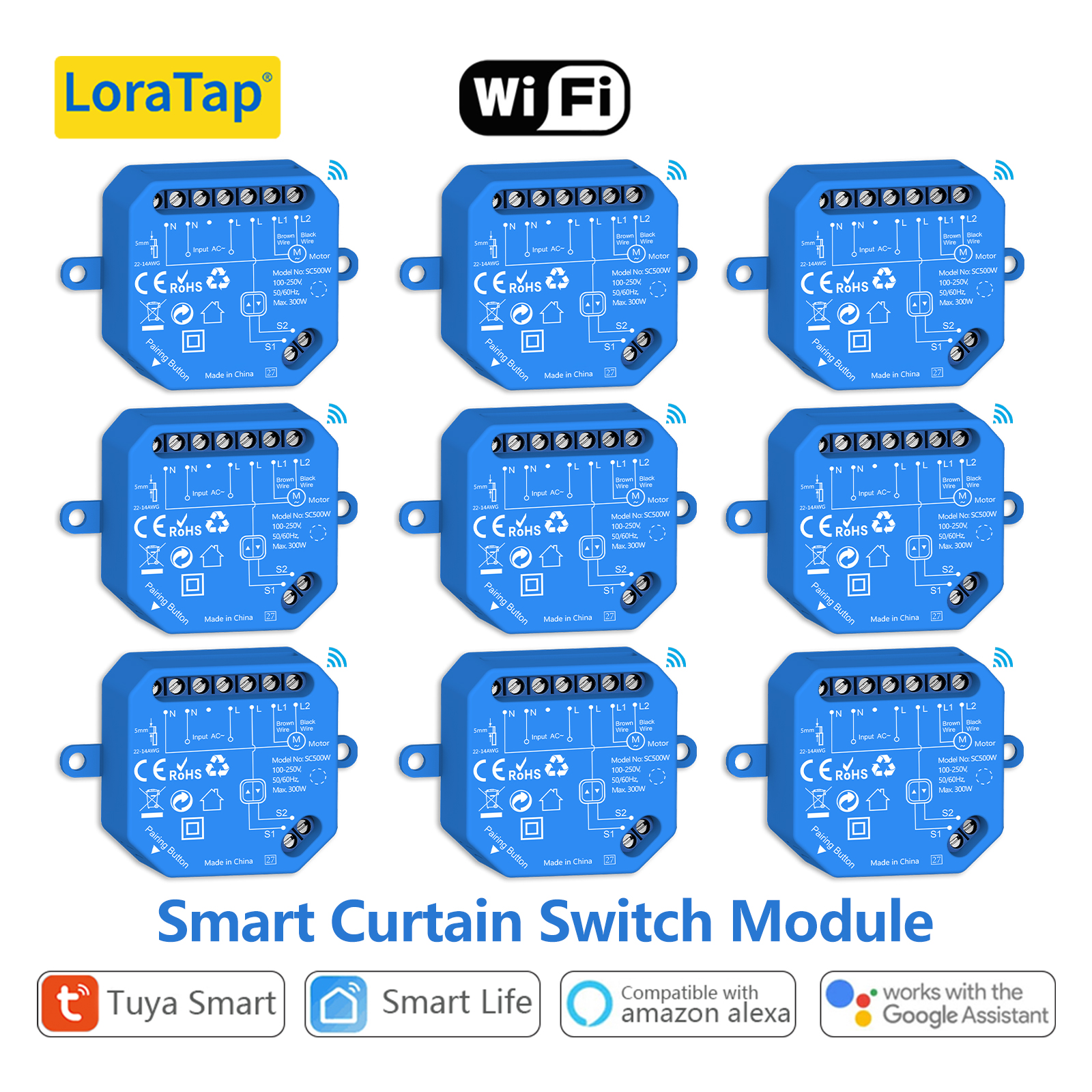 Smart Home Iot - LoraTap Tuya Smart Roller Shutter Curtain
