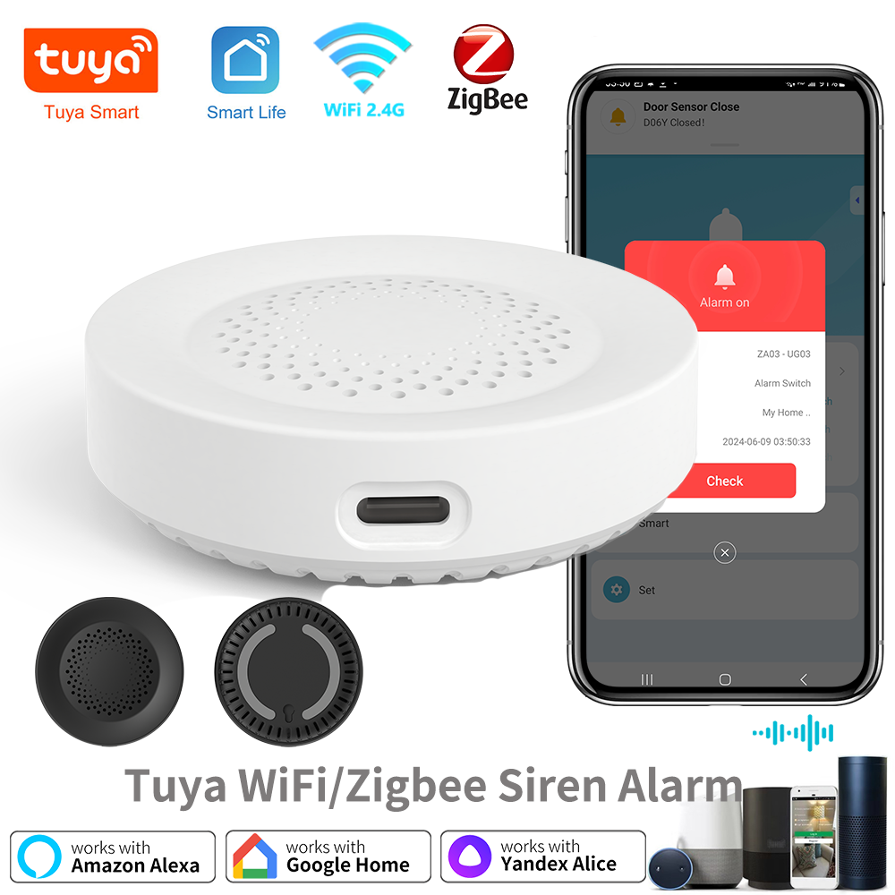 Smart Home Yandex - Tuya Zigbee WiFi Siren Alarm For