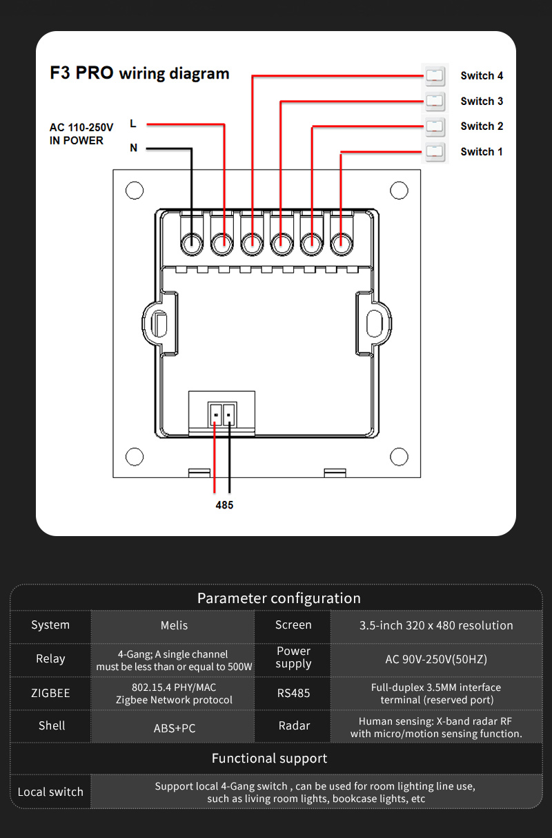 4 Gang Zigbee Smart Life Smart - Smart Home Controller reseña y precio