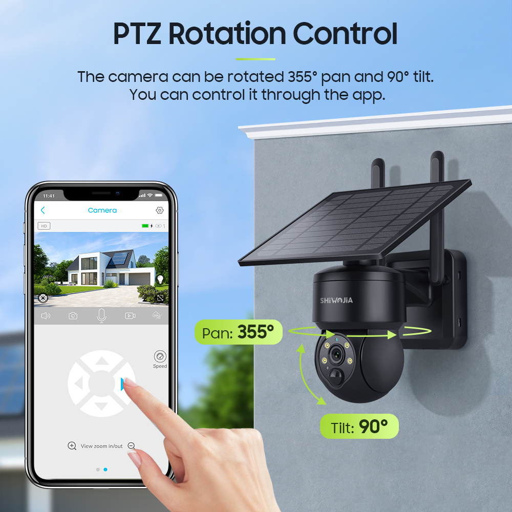 SHIWOJIA WIFI Wireless PTZ Sol - Smart Home Cctv reseña y precio