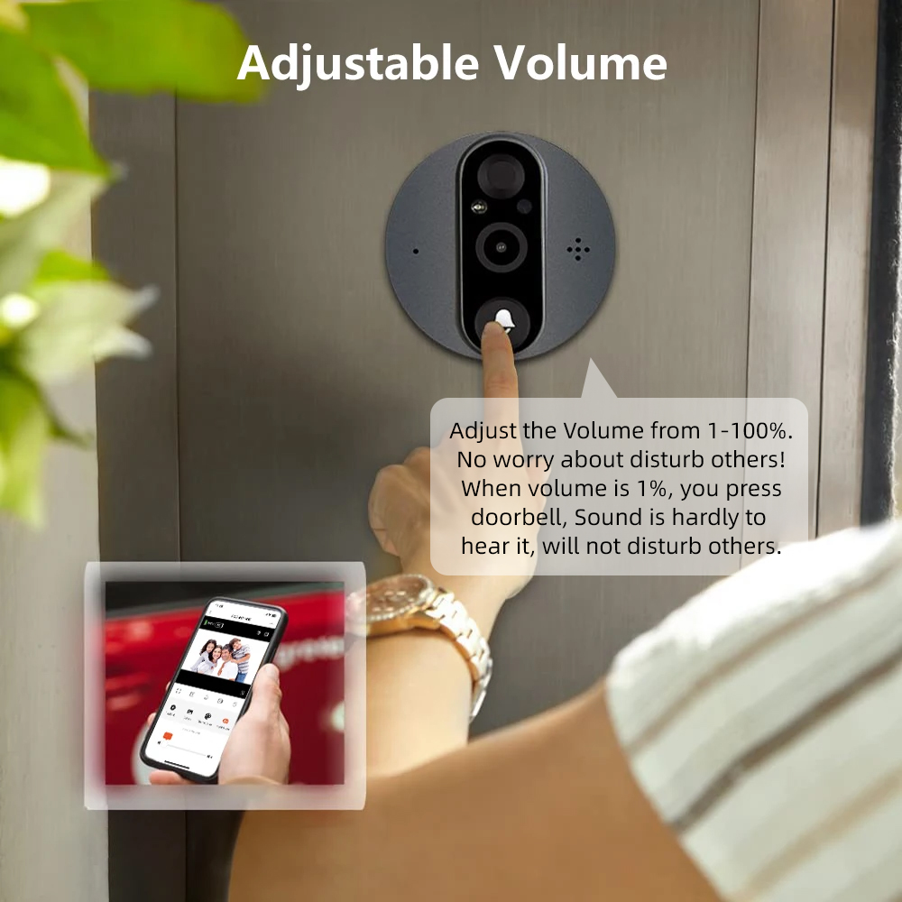 3MP WiFi Smart Tuya Peephole 5 - Smart Home Cctv reseña y precio