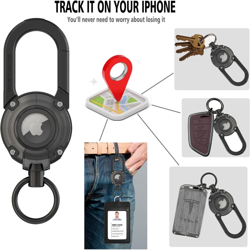 For AirTag Holder Keychain,All - Smart Home Iot reseña y precio