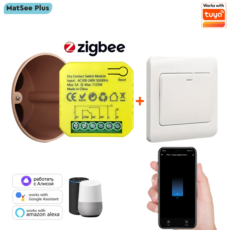 Smart ZigBee Dry Contact Switc - Smart Home Plus reseña y precio