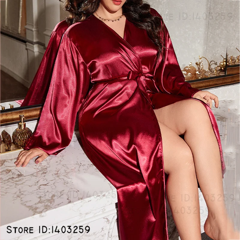 New Plus Size 5XL Satin Long R - Smart Home Plus reseña y precio