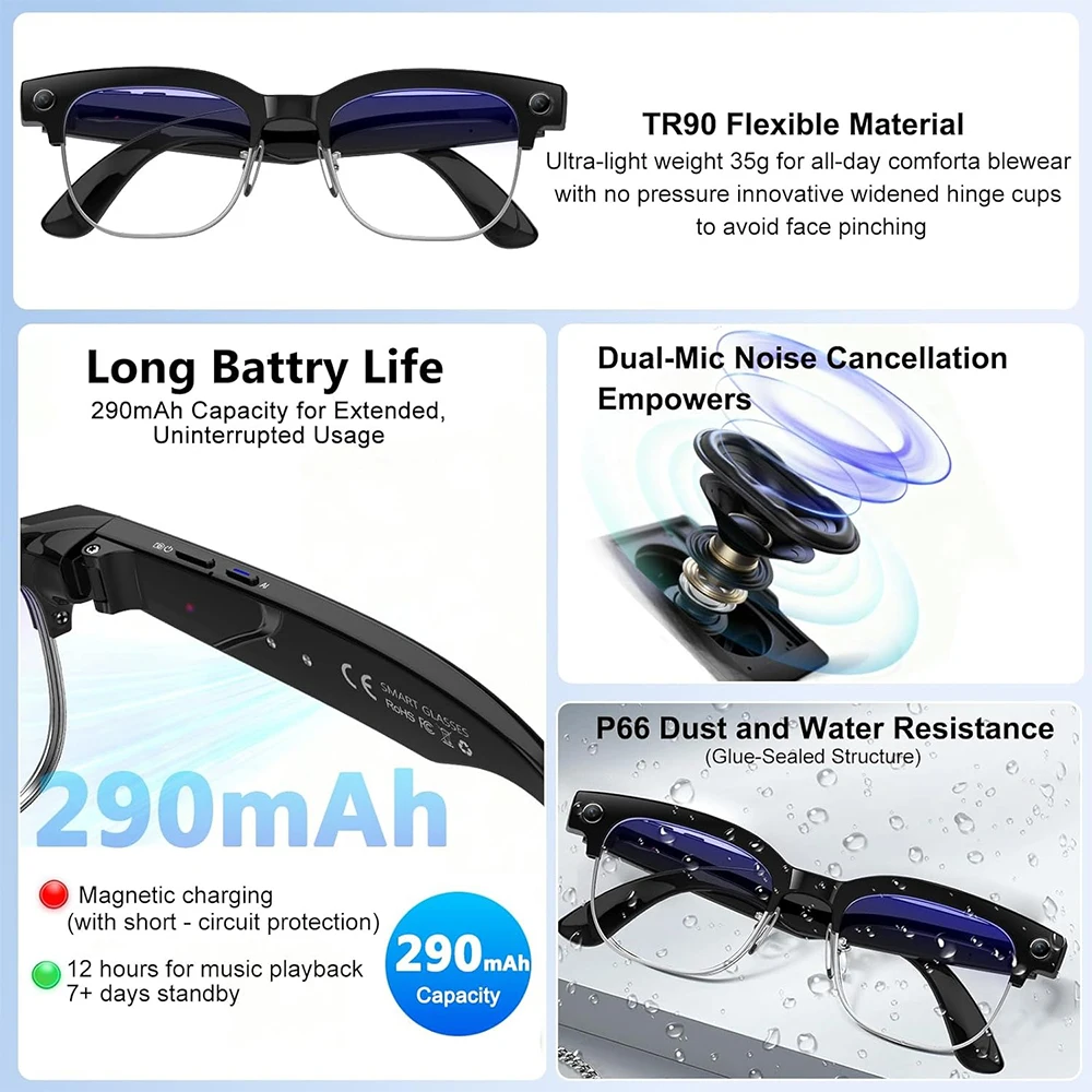 4K Smart AI Glasses 8MP Camera - Smart Home Ai reseña y precio