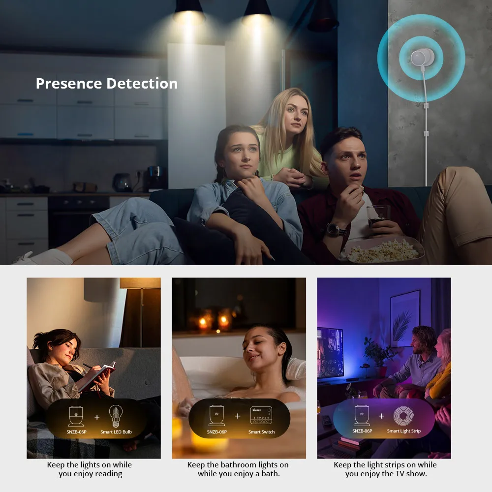 SONOFF SNZB 06P Zigbee Human P - Smart Home Improvement reseña y precio