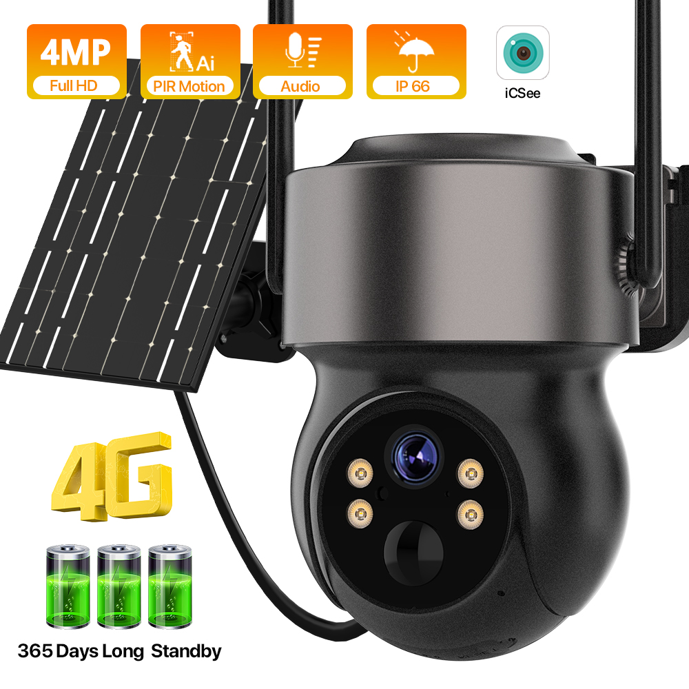 4MP 4G SIM Solar Battery Power - Smart Home Cctv reseña y precio