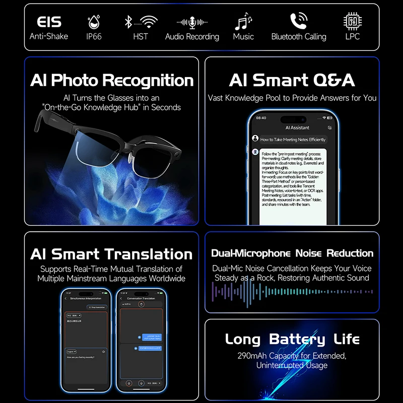 AI Smart Glasses AI Smart Tran - Smart Home Ai reseña y precio