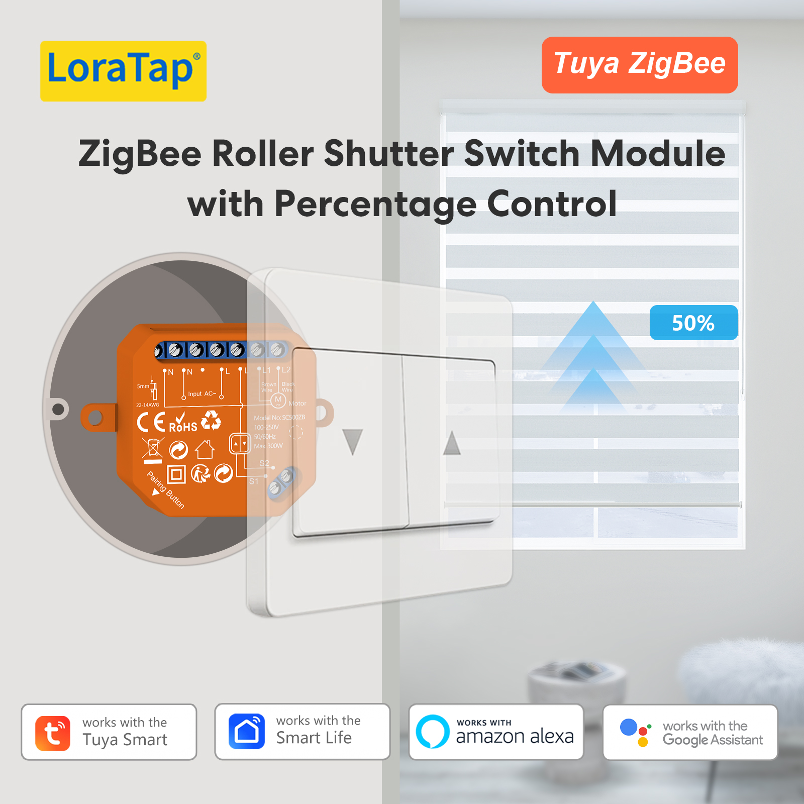 LoraTap ZigBee Blinds Sunshade - Smart Home Iot reseña y precio