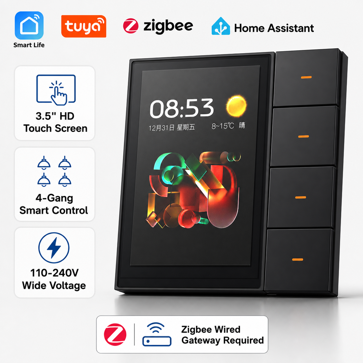 F3-pro Tuya Smart Panel ZigBee - Smart Home Remote reseña y precio