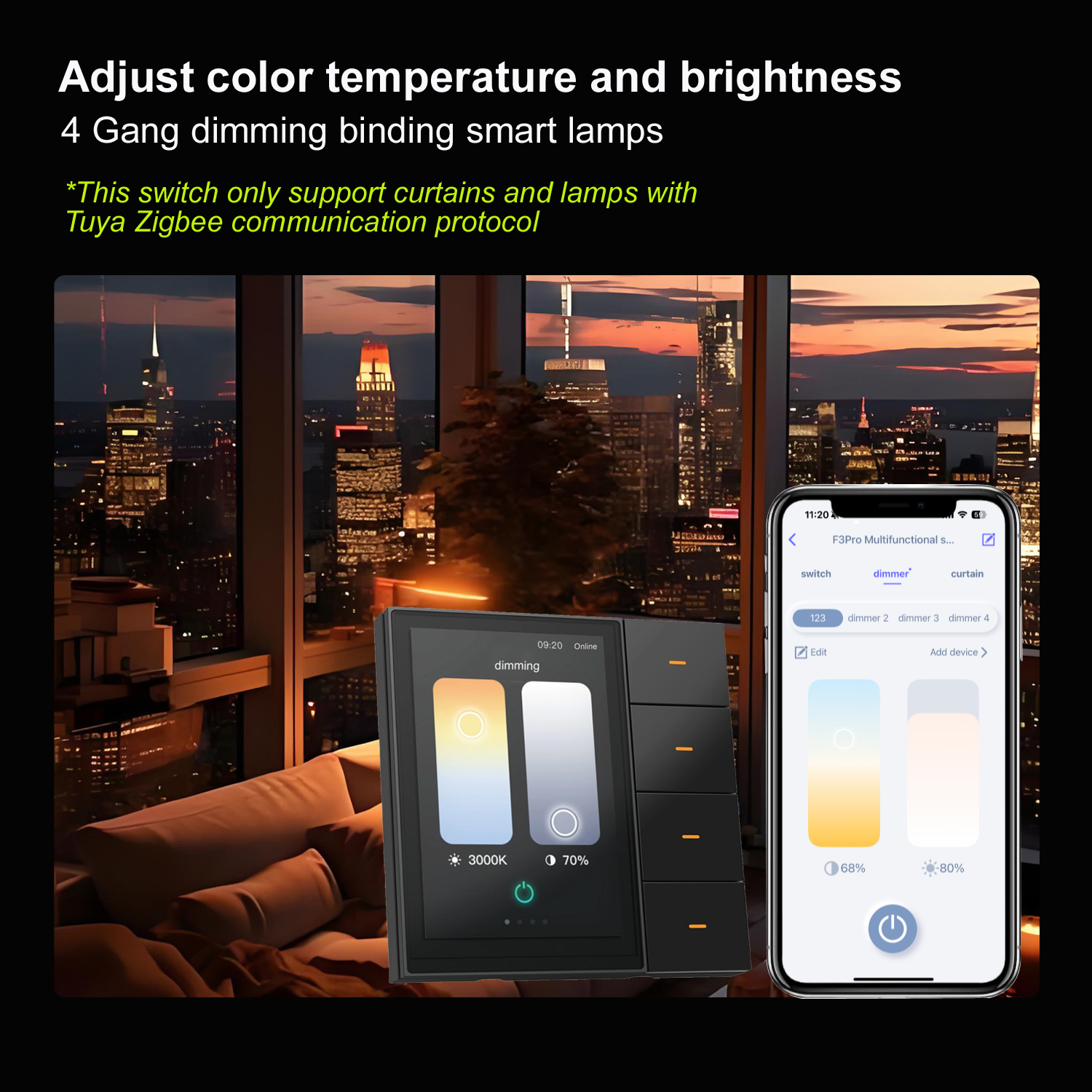 F3-pro Tuya Smart Panel ZigBee - Smart Home Remote reseña y precio