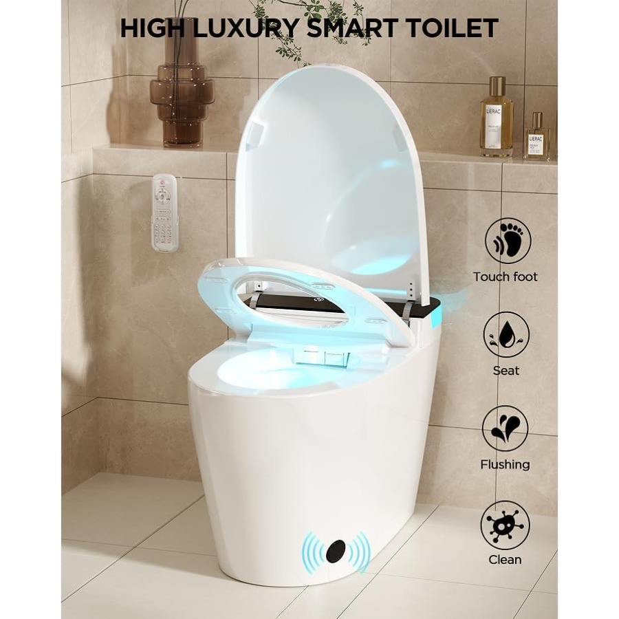 Bathroom smart toilet with hea - Smart Home Remote reseña y precio