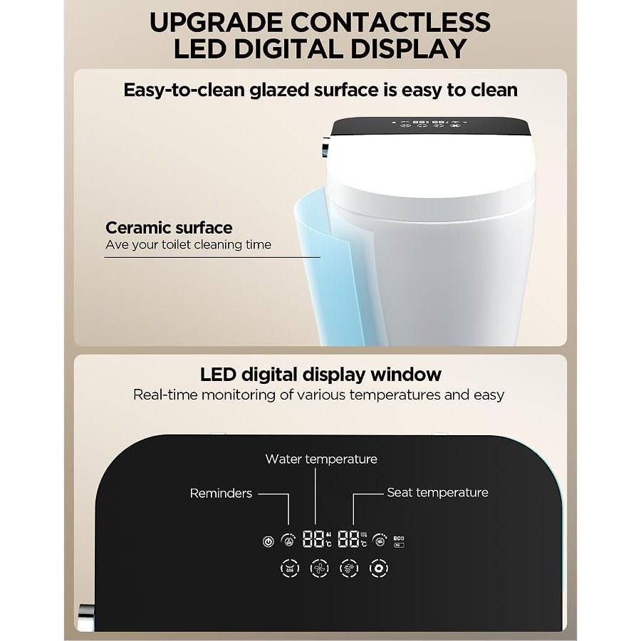 Bathroom smart toilet with hea - Smart Home Remote reseña y precio
