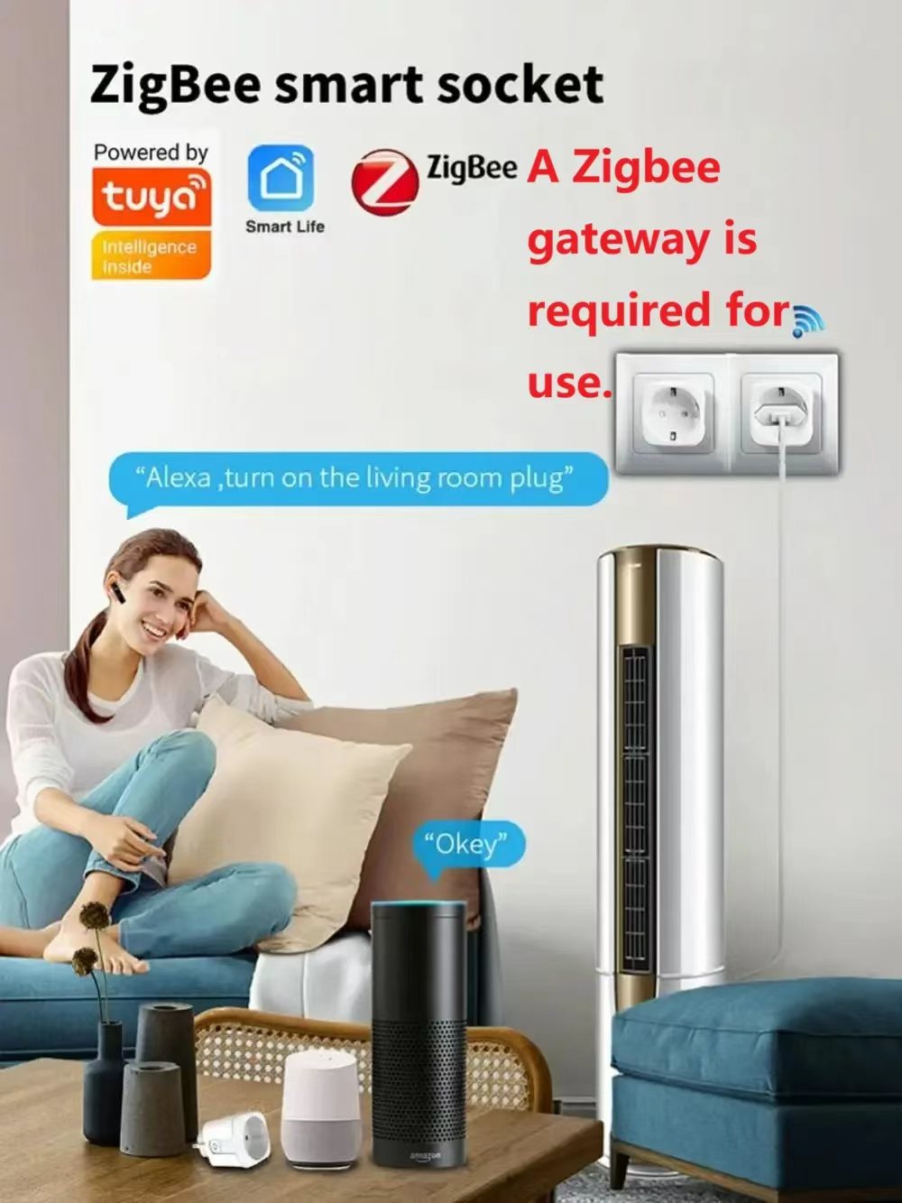 Tuya Zigbee Smart Plug 16A/20A - Smart Home Yandex reseña y precio