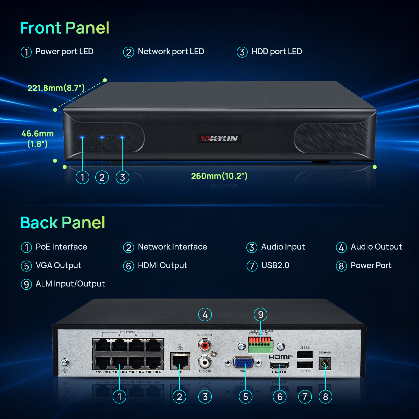 Vikylin 4K NVR UP to 12MP 8CH  - Smart Home Cctv reseña y precio