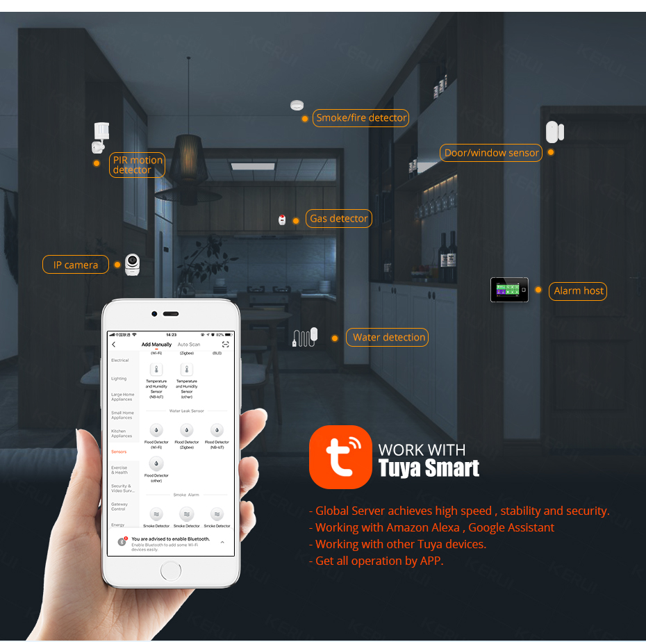 KERUI Smart  WiFi Water Sensor - Smart Home Iot reseña y precio