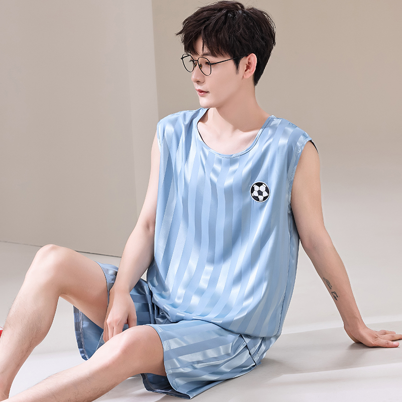 Summer Men Pyjamas Ice Silk Pa - Smart Home Plus reseña y precio