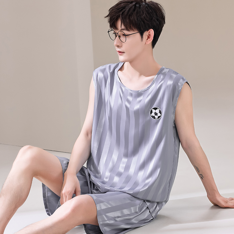 Summer Men Pyjamas Ice Silk Pa - Smart Home Plus reseña y precio