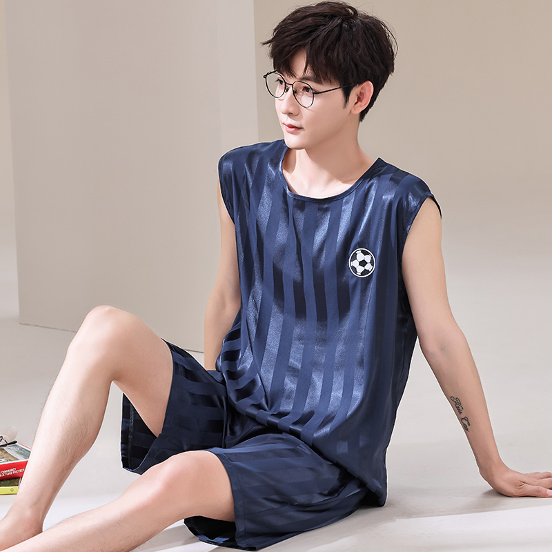 Summer Men Pyjamas Ice Silk Pa - Smart Home Plus reseña y precio