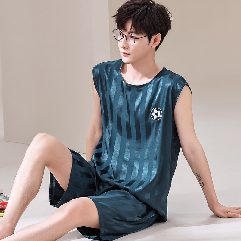 Summer Men Pyjamas Ice Silk Pa - Smart Home Plus reseña y precio
