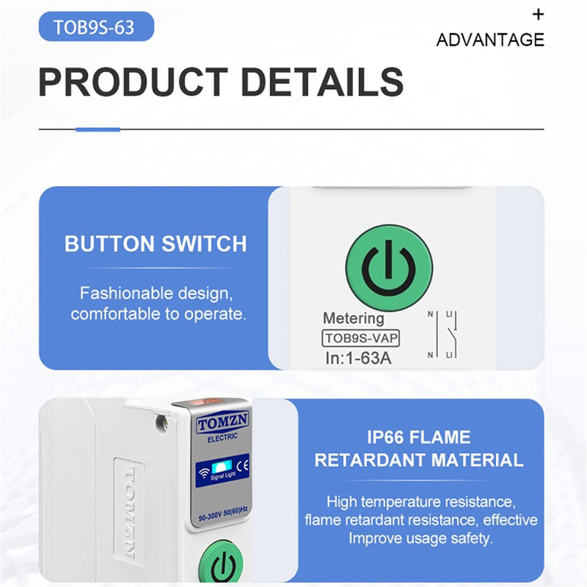 ABMO  TOB9S-VAP TUYA 63A 1P+N  - Smart Energy Monitor reseña y precio