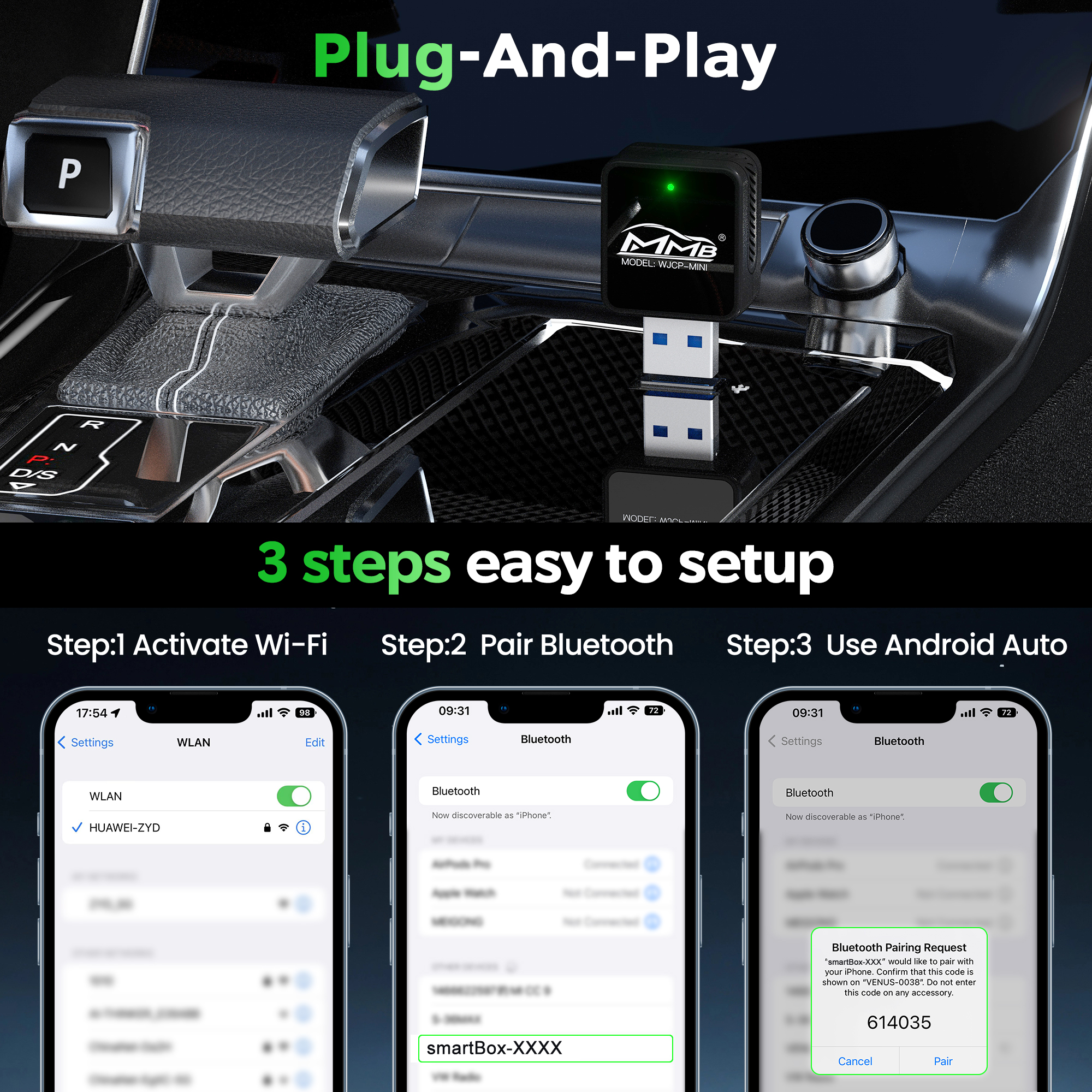 MMB Mini Wireless Apple CarPla - Smart Home Iot reseña y precio