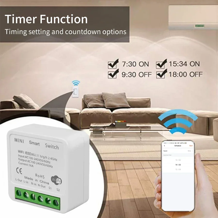 16A 20A Tuya Smart WiFi Switch - Smart Home Remote reseña y precio