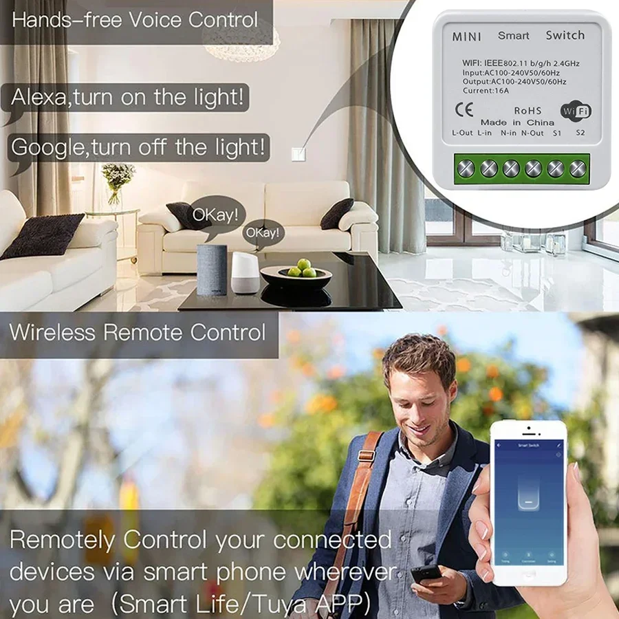 16A 20A Tuya Smart WiFi Switch - Smart Home Remote reseña y precio